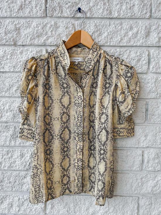  프레임 셔츠 더 스네이크 질리언 탑 캐멀 멀티