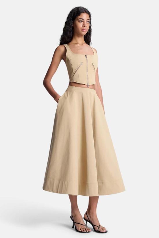  에이엘씨 민소매 티셔츠 A.L.C. Dea 유틸리티 지퍼 크롭 탱크 탑 - A.L.C.