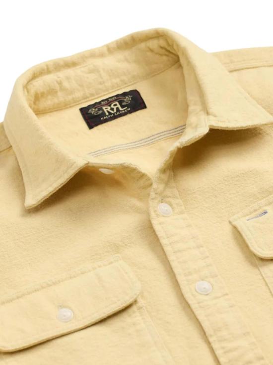  더블알엘 긴팔 셔츠 Rrl 브러시드 샤무아 워크 옐로우 - RRL