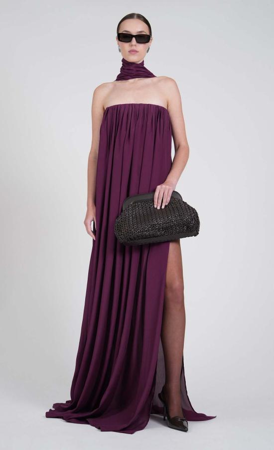  논살란트 레이블 롱 원피스 논캐런트 라벨 말로우 드레스 플럼