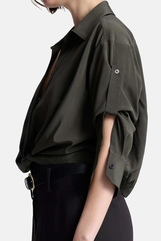  에이엘씨 블라우스 A.L.C. 레오 크롭 코튼 셔츠 - A.L.C.