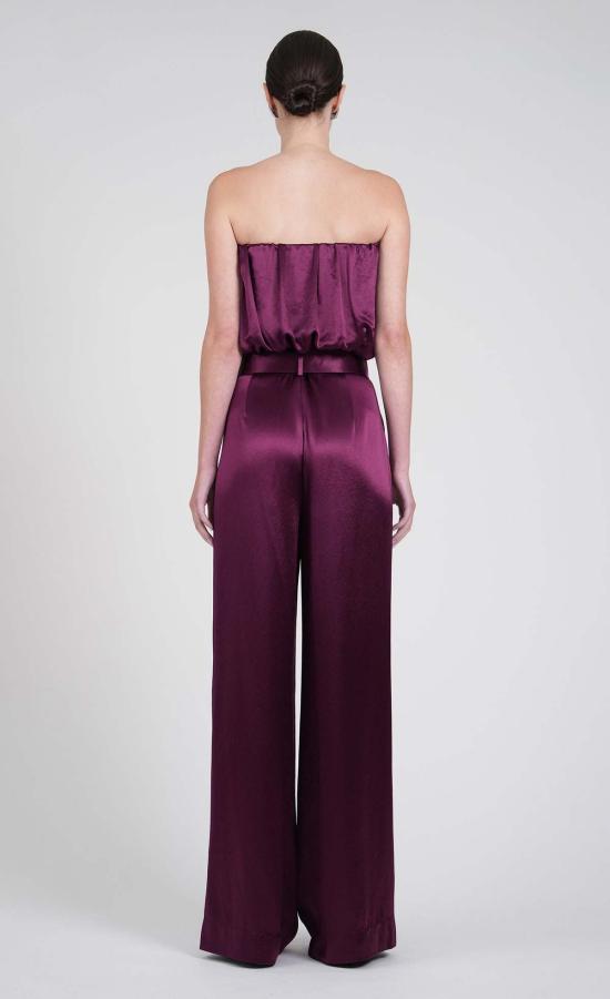  논살란트 레이블 민소매 티셔츠 무심한 라벨 메이 크롭 탑 플럼 - NONCHALANT LABEL