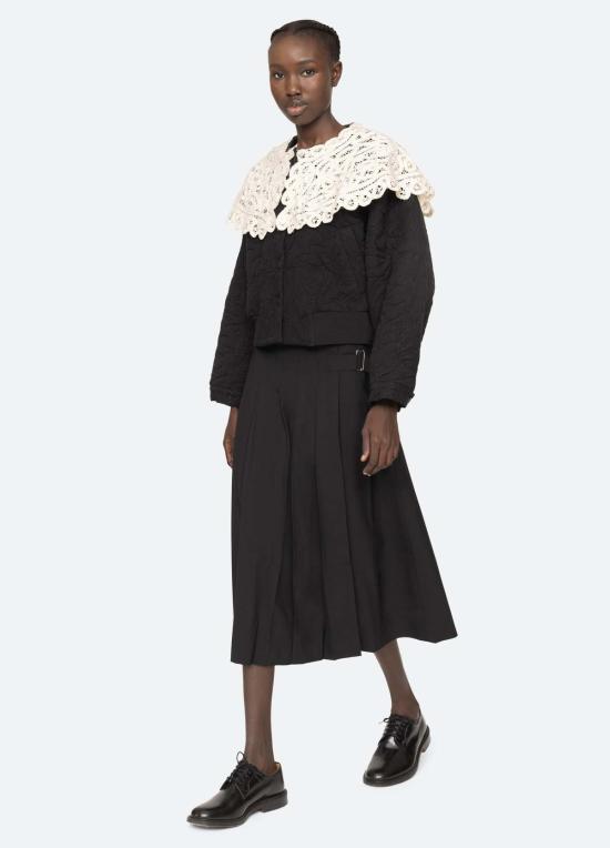  씨뉴욕 미디 스커트 시 나이 엘리사 스커트 블랙 - SEA NY