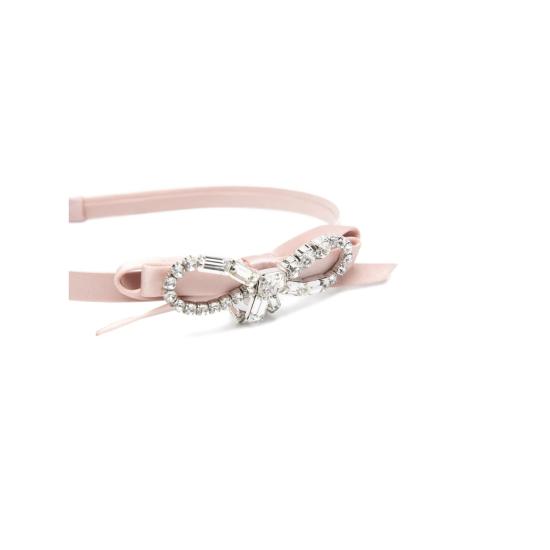 26SS 지미추 헤어 액세서리 CRYSTAL BOW HEADBA XAH ROSIC PINK - JIMMY CHOO