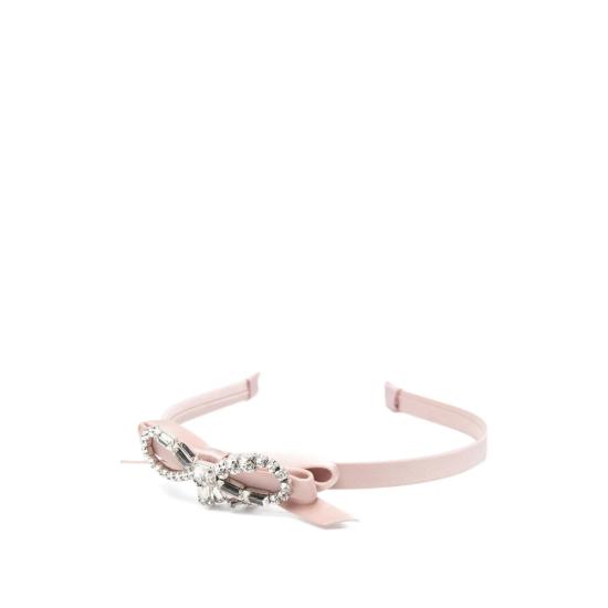 26SS 지미추 헤어 액세서리 CRYSTAL BOW HEADBA XAH ROSIC PINK - JIMMY CHOO