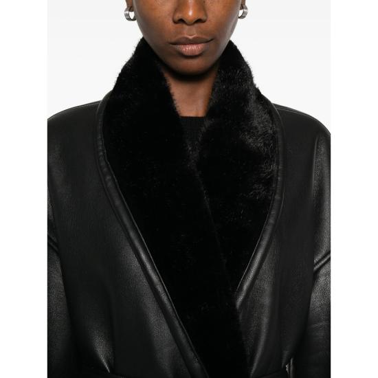 25FW 빅토리아 찬 가죽 자켓 AW25012BL BLACK - VIKTORIA CHAN