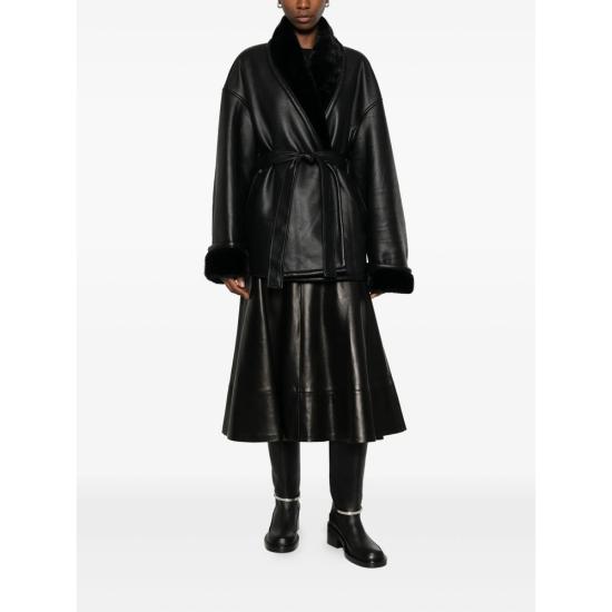 25FW 빅토리아 찬 가죽 자켓 AW25012BL BLACK - VIKTORIA CHAN