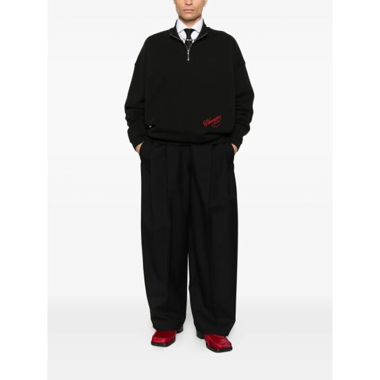 25FW 윌리 차바리아 집업 니트 WCJSY0108 001 BLACK BLACK BLUE - WILLY CHAVARRIA