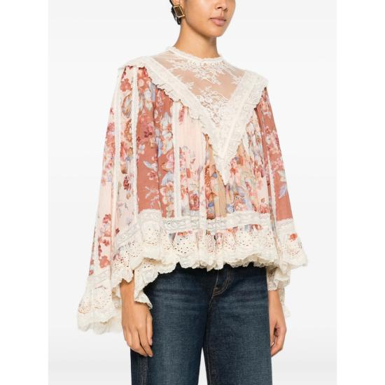 26SS 짐머만 블라우스 5764TRS261 SPLIC PINK - ZIMMERMANN