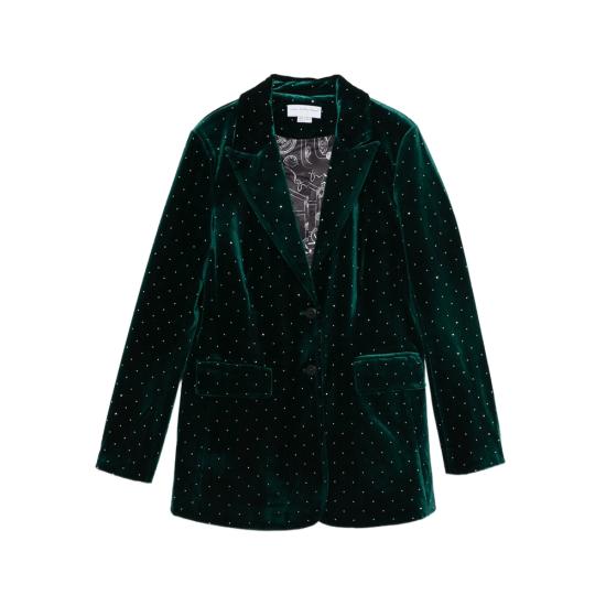 25FW 네버풀리드레스드 수트 자켓 NFDOU426 VELVET BLA GREEN