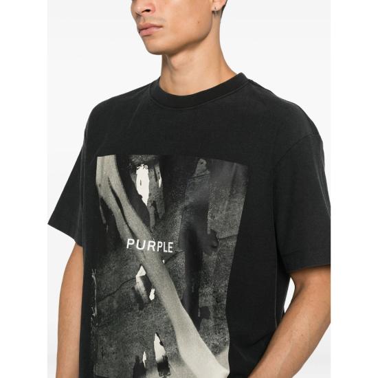 26SS 퍼플 브랜드 반팔 티셔츠 P104 TBDS BLACK - PURPLE BRAND