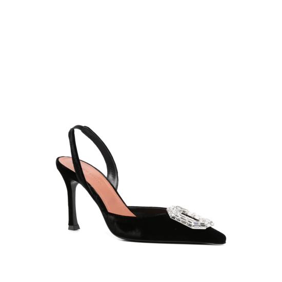 25FW 아미나 무아디 힐/펌프스 CAMELIA SLING 90 BLACK - AMINA MUADDI