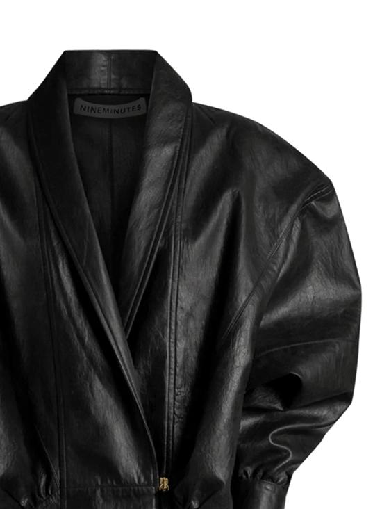 25FW 나인 미니츠 가죽 자켓 25PRNCP 0024 Black - NINEMINUTES