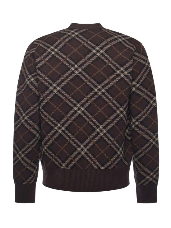 25FW 버버리 체크 울 캐시미어 가디건 8115705 B2412 TRUFFLE IP CHECK - BURBERRY