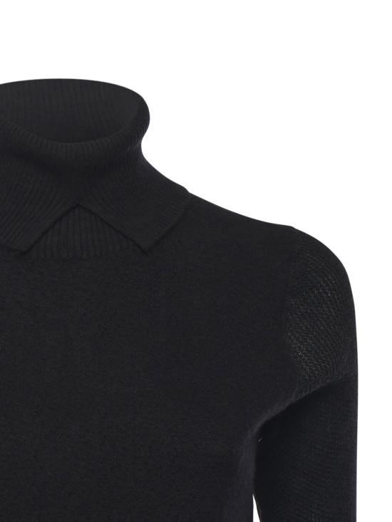 25FW 버버리 울 블렌드 스웨터 울 블렌드  8113584 A1189 Black - BURBERRY