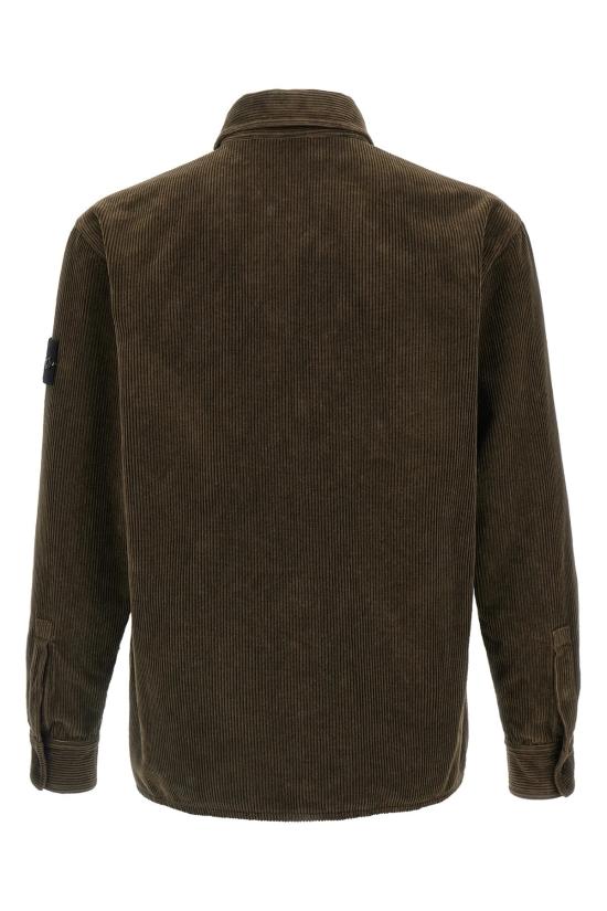 25FW 스톤 아일랜드 오가닉 코튼 코듀로이 오버셔츠 K2S151200012S0212 V0054 Green - STONE ISLAND