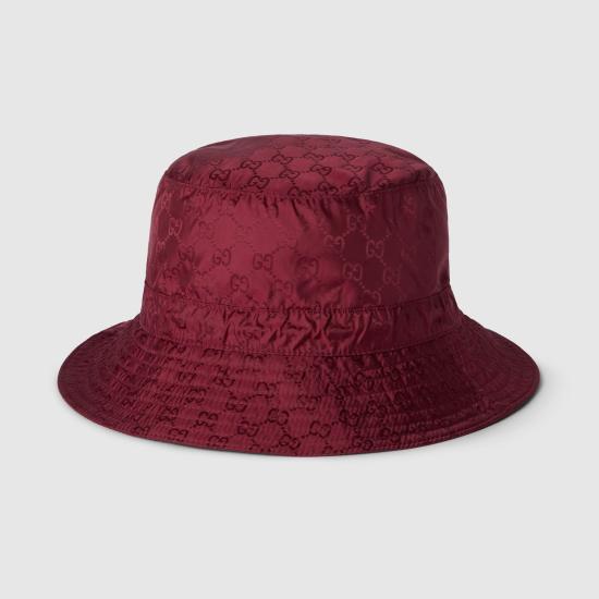 25FW 구찌 로고 모티브 버킷 모자 8357723HBB76273 Red