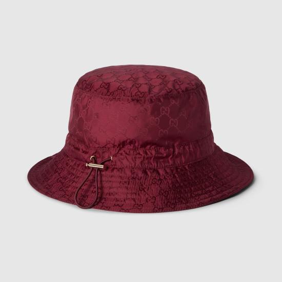 25FW 구찌 로고 모티브 버킷 모자 8357723HBB76273 Red - GUCCI