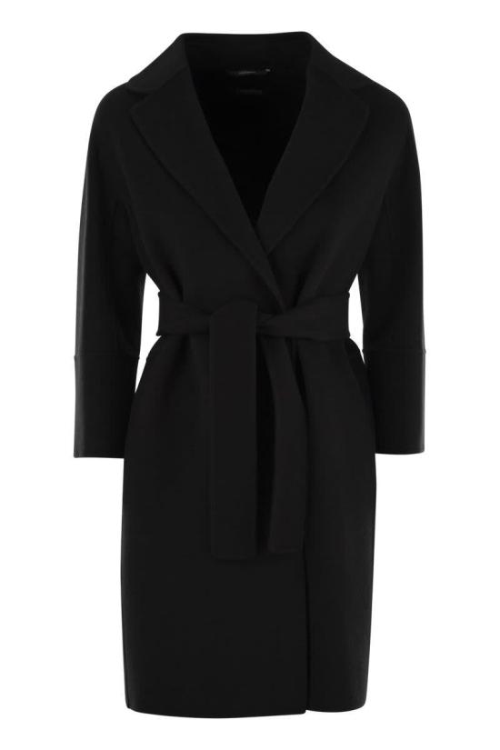 25FW 에스막스마라 ARONA 아로나 쇼트 더블 페이스 울 코트 2529016071600 013 Black