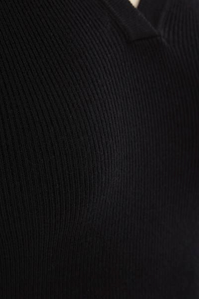 25FW 비비안웨스트우드 MARINA 마리나 오브 자수 폴로 스웨터 18030040 Y001VN401 Black - VIVIENNE WESTWOOD