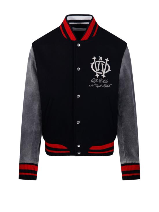 25FW 오프화이트 봄버 자켓 OMEH053F25 FAB003 1017 BLACK FROZ