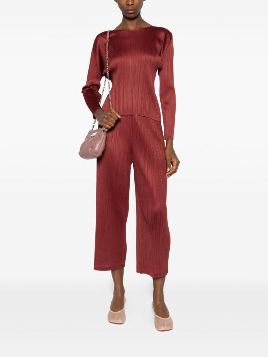 25FW 플리츠플리즈 스트레이트 팬츠 PP58JF145 Bordeaux - PLEATS PLEASE