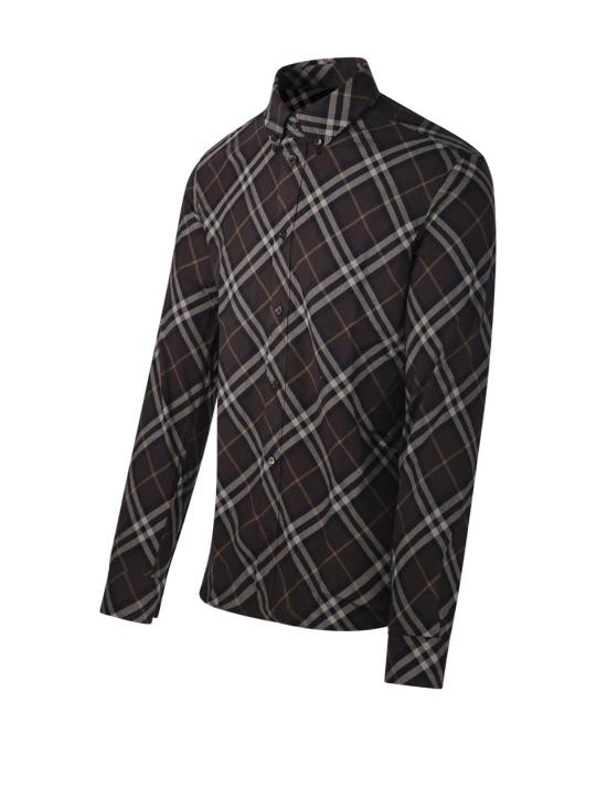 25FW 버버리 릴랙스핏 체크 코튼 셔츠 8115089 B2412 TRUFFLE IP CHECK - BURBERRY