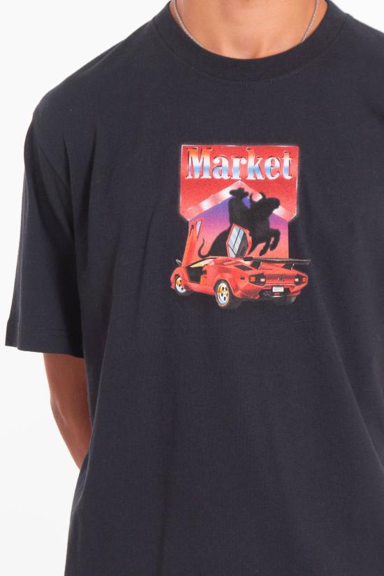 25FW 마켓 반팔 티셔츠 F5MKMATH023 950 Black - MARKET