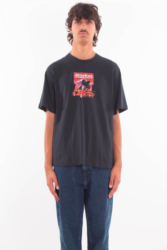 25FW 마켓 반팔 티셔츠 F5MKMATH023 950 Black