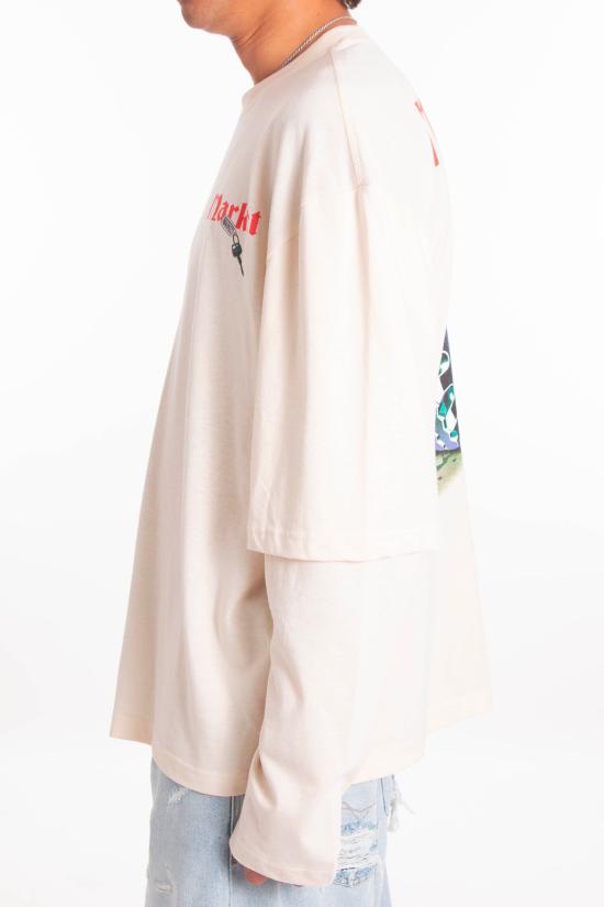 25FW 마켓 반팔 티셔츠 F5MKMATH016 012 White - MARKET