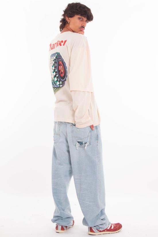 25FW 마켓 반팔 티셔츠 F5MKMATH016 012 White - MARKET