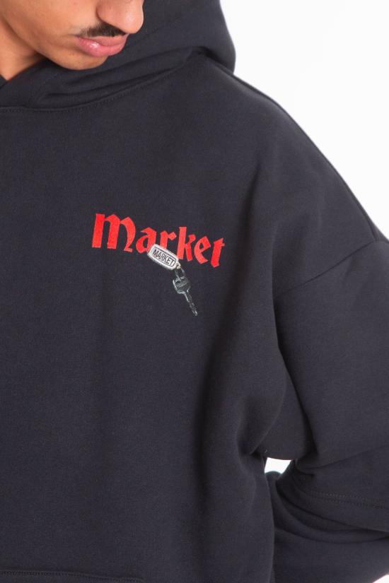 25FW 마켓 긴팔 티셔츠 F5MKMAHS017 950 Black - MARKET