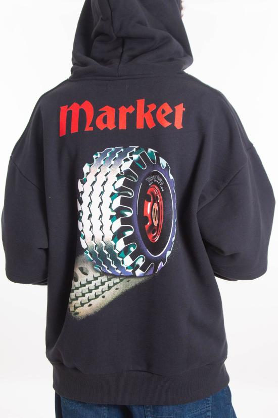 25FW 마켓 긴팔 티셔츠 F5MKMAHS017 950 Black - MARKET