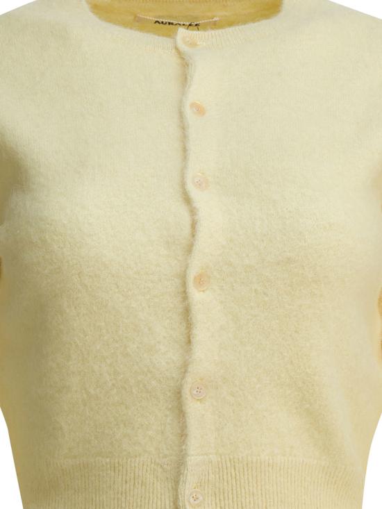 25FW 오라리 스웨터 A25AC03BAECRU Yellow - AURALEE