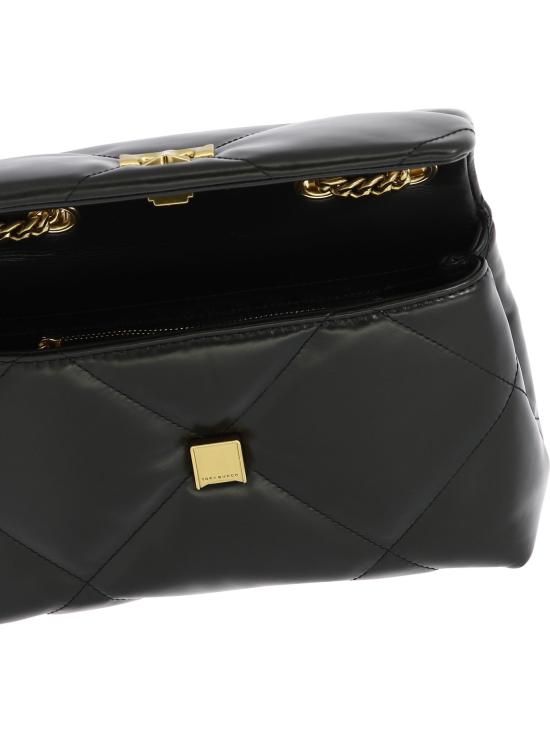 26SS 토리버치 스몰 키라 다이아몬드 퀼트 컨버터블 숄더백 154706001 Black - TORY BURCH