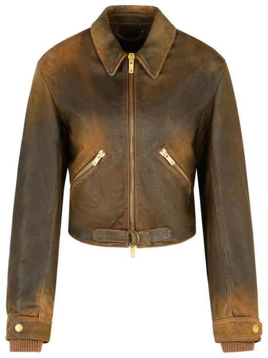 25FW 골든구스 가죽 자켓 GWP02376 P00216590108 BROWN