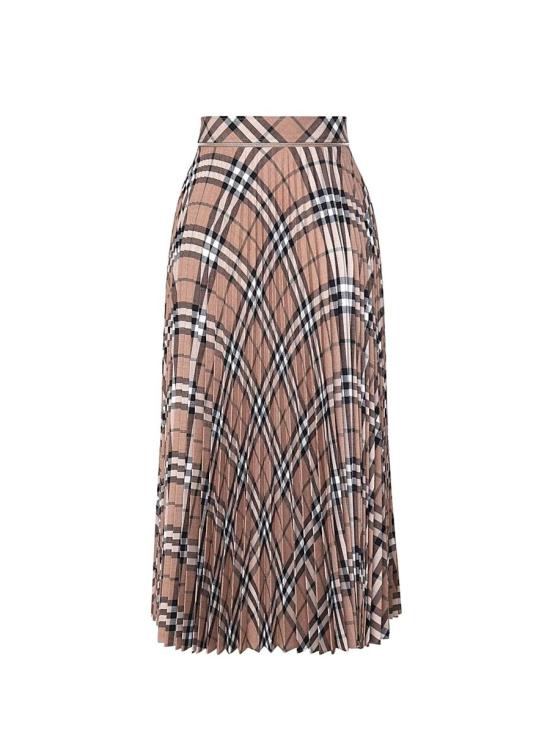 25SS 버버리 체크 플리츠 스커트  8093011C1202 Marrone Brown - BURBERRY