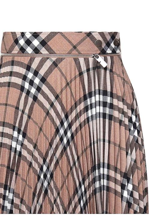 25SS 버버리 체크 플리츠 스커트  8093011C1202 Marrone Brown - BURBERRY