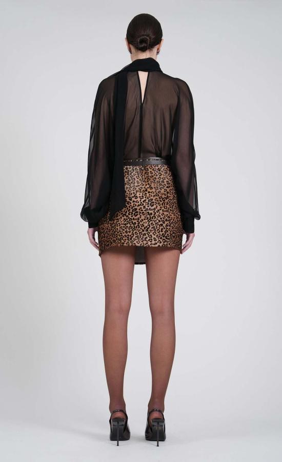  논살란트 레이블 숏 스커트 논캐런트 라벨 블레인 스커트 치타 - NONCHALANT LABEL