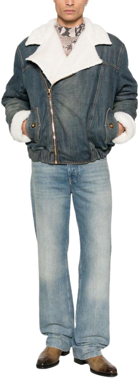 25FW 발망 베스트 FH0TFB01DG04SFG BLUE - BALMAIN