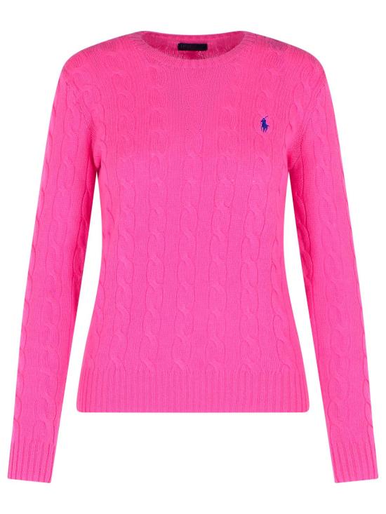 25FW 폴로 랄프로렌 폴로 자수 케이블 니트 스웨터 211971865008 Pink