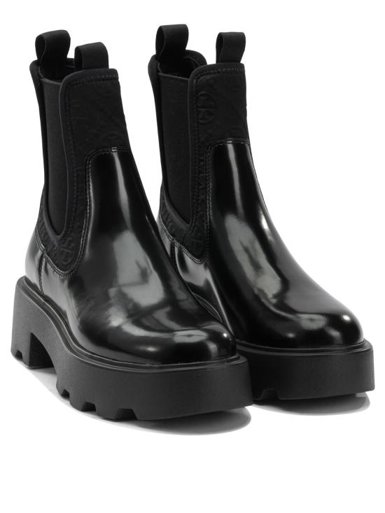 25FW 토리버치 T 모노그램 첼시 부츠 177079004 Black - TORY BURCH