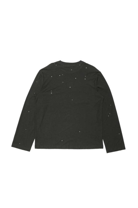  아크네 스튜디오 긴팔 티셔츠 Acne Studios 로고 긴팔 크루넥 티셔츠 블랙 - ACNE STUDIOS