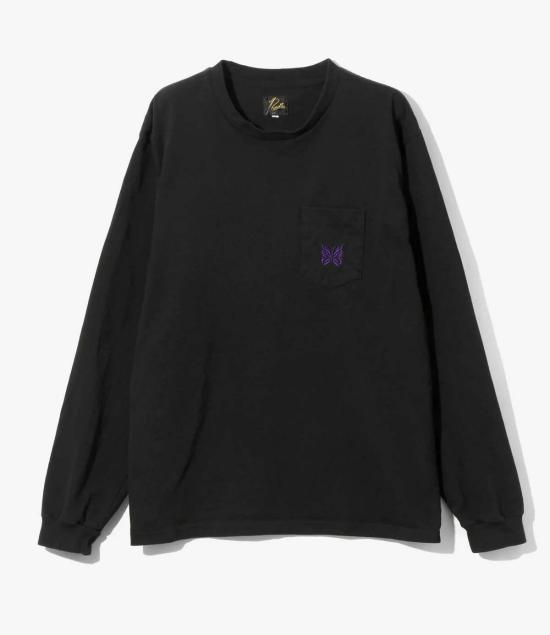  니들스 긴팔 티셔츠 L/S 포켓 티셔츠 코튼 저지 티셔츠