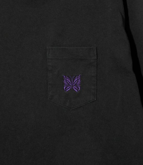  니들스 긴팔 티셔츠 L/S 포켓 티셔츠 코튼 저지 티셔츠 - NEEDLES