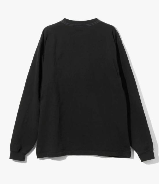  니들스 긴팔 티셔츠 L/S 포켓 티셔츠 코튼 저지 티셔츠 - NEEDLES