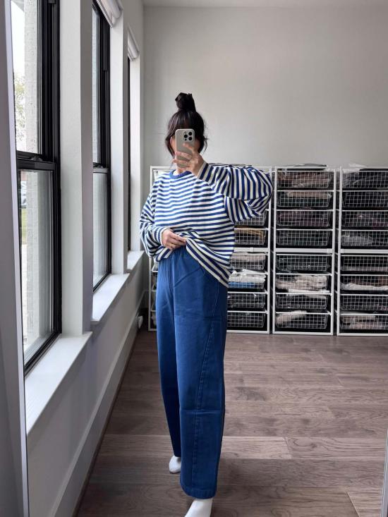  르 본 숍 크롭 팬츠 Le Bon Shoppe 아크 팬츠 Azure - Le Bon Shoppe