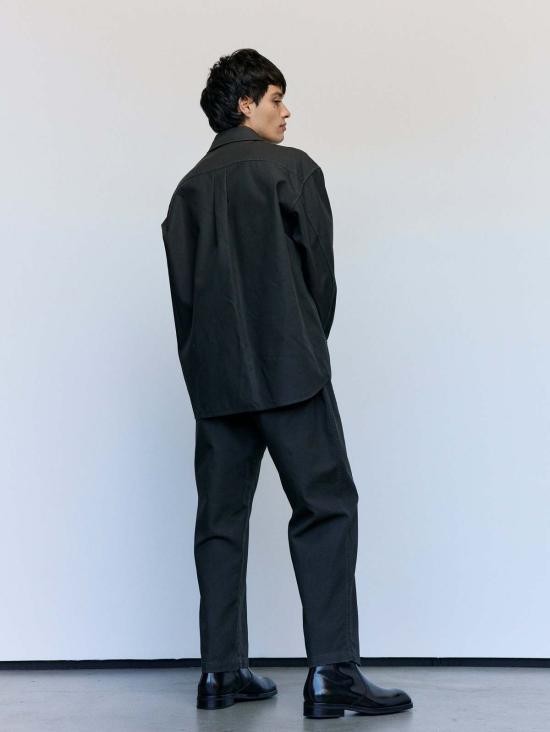  르메르 긴팔 셔츠 에스프레소 헤비 코튼 트윌 유틸리티 오버 - LEMAIRE