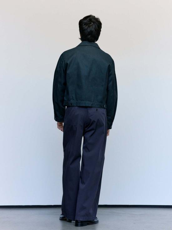  르메르 데님 자켓 콜 코팅 데님 트러커 재킷 - LEMAIRE