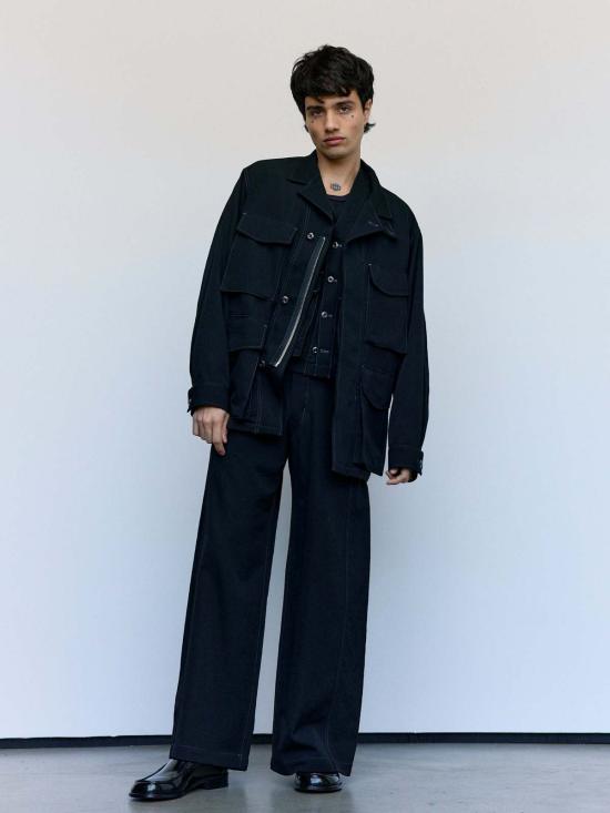  르메르 스트레이트 팬츠 소프트 울 트윌 맥시 유틸리티 - LEMAIRE